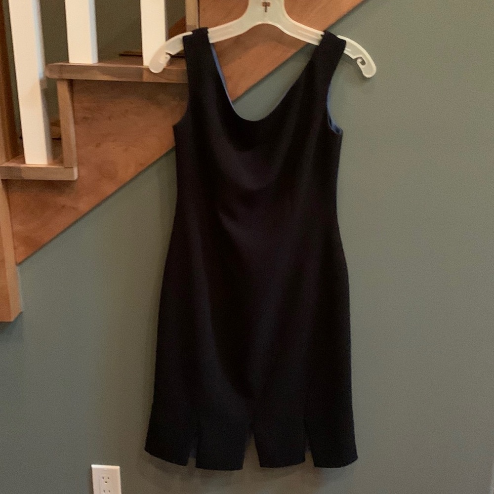 Navy mid length dress